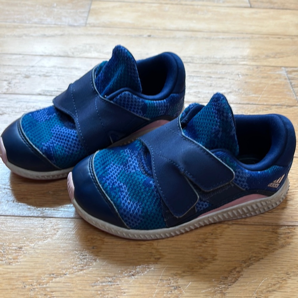 Blue adidas toddler shoes